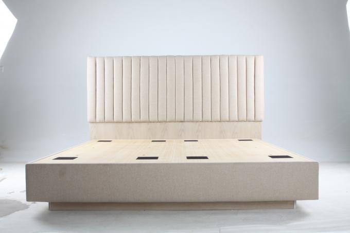 Metal Frame Luxury Hotel Bedroom Furniture Polyester Fabric Upholstered 0