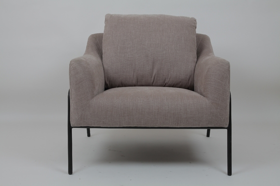 ভালো দাম Fashion Modern Living Room Sofa Upholstered Grey With Black Metal Frame অনলাইন