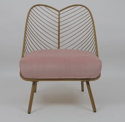 ভালো দাম Fashion Metal Golden Living Room Leisure Chair Commercial Leaf Pattern Design অনলাইন