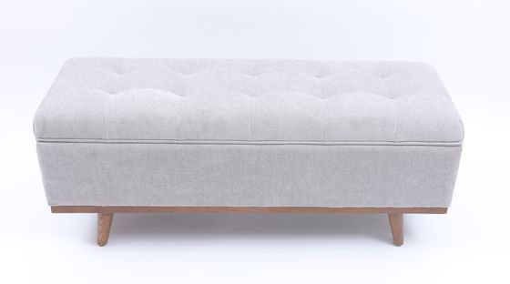 ভালো দাম Nordic Style Light Luxury Fabric Bed End Bench Solid Wood Base অনলাইন