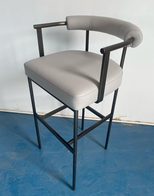 ভালো দাম High Density Sponge Wrapped Vinyl Barstool Chair With Metal Stainless Steel অনলাইন
