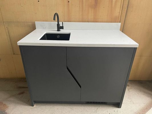 ভালো দাম Black HPL And White Quartz Hotel Minibar For Resort Project অনলাইন