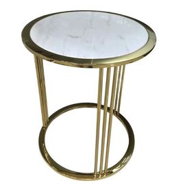 ভালো দাম Brass / Gold Glass Living Room Coffee Table Decoration For Hotel Bedroom অনলাইন