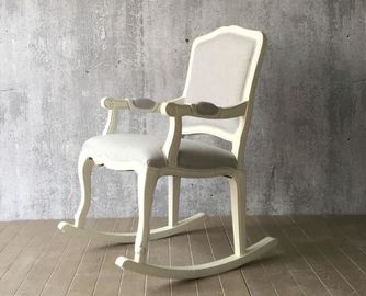 ভালো দাম European Style Wooden Leisure Chair , White High Back Velvet Chair dining অনলাইন