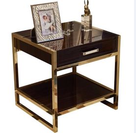 ভালো দাম High End Hotel Bedside Tables 1 Drawer For 5 Star , Marble Top Nightstand অনলাইন