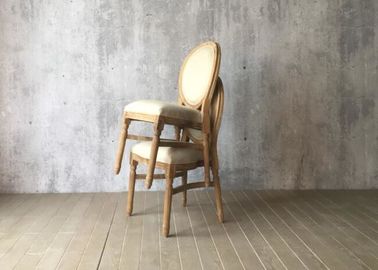 ভালো দাম Elegant Oak Wood Round Back Dining Room Chairs Fabric Leisure For Hotel / Restaurant অনলাইন