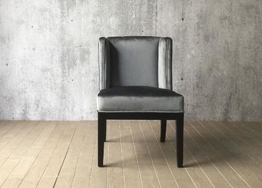 ভালো দাম Grey Velvet Wood And Fabric Dining Room Chairs Indoor Type French Style অনলাইন
