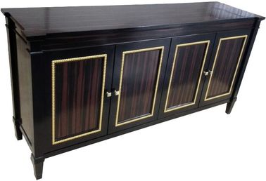 ভালো দাম Ebony Wood 4 Door Dresser Brass Metal Boutique Hotel Furniture Eco Friendly অনলাইন