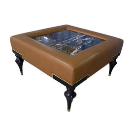 ভালো দাম Upholstered Living Room Coffee Table Wooden Bedside Table Brass Color Earth - Friendly অনলাইন