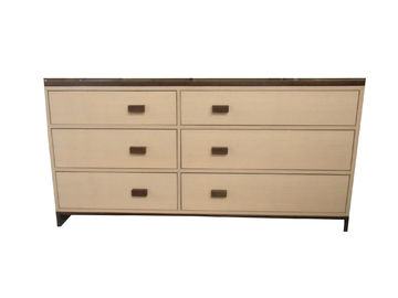 ভালো দাম White Painted Six Drawer Dresser / Chest , Hospitality Stand Up Dresser অনলাইন