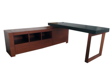 ভালো দাম L Shaped Office Desk With Slide Drawers / Assembled Cherry Wood Desk অনলাইন