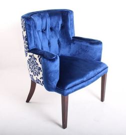 ভালো দাম Blue Velvet Tufted Chair Home Furniture , Wooden Arm Chairs Living Room dining chair অনলাইন