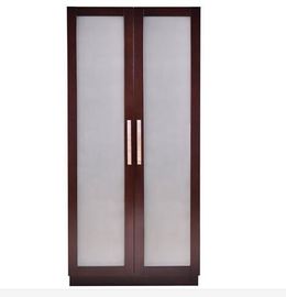 ভালো দাম 2 Door Wooden Hotel Room Wardrobe With Drawers Inside , Walnut Veneer অনলাইন