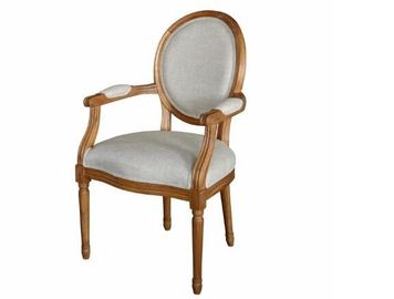 ভালো দাম French Antique Wooden Armchair dining chair Upholstered For Bedroom , Color Customized অনলাইন