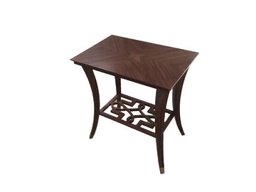 ভালো দাম Glass Top Hotel Bedroom Furniture Walnut Veneer With Oversized , Dark Color অনলাইন