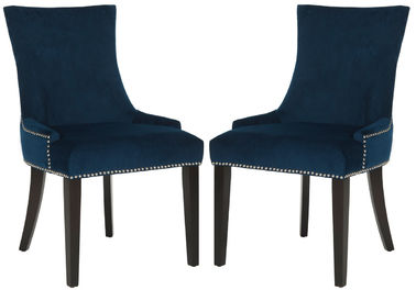 ভালো দাম American New model modern style high back with slver neilheads  linen fabric wood dining chair অনলাইন