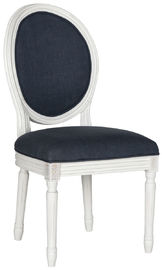ভালো দাম French  New model modern style oval back white wood frame with  black  fabric wood dining chair অনলাইন
