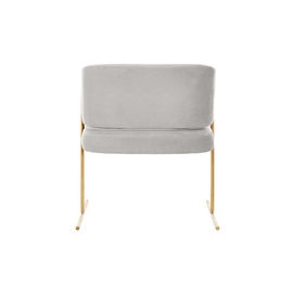 ভালো দাম Home furniture metal tube brass golden base with grey velvet fabric Copenhagen Dining Chair অনলাইন