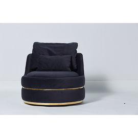 ভালো দাম Modern Living Room Sofa Couches Upholstery Rotatable Blue Velvet With Metal Base অনলাইন