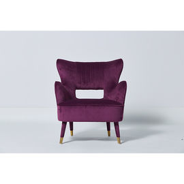 ভালো দাম Modern Elegant Upholstery Living Room Single Sofa Stackable Dark Red Velvet অনলাইন