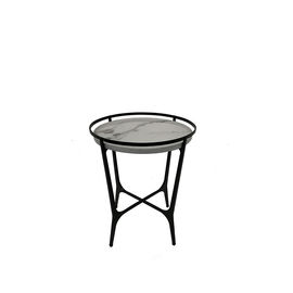 ভালো দাম iron with powder coating white and black marble top coffee table for living room, small tea table, side table অনলাইন