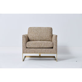 ভালো দাম Natural Linen Material Fabric Brown Color Sofas For Small Spaces , Long Life অনলাইন