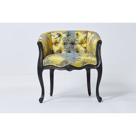 ভালো দাম Luxury Special Vintage Printing Fabric Modern Dining Room Chairs With Arms অনলাইন