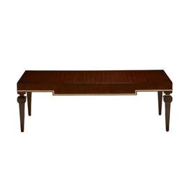ভালো দাম Elegant Mahogany Solid Modern Wood Coffee Table With Neoclassical Decorations অনলাইন