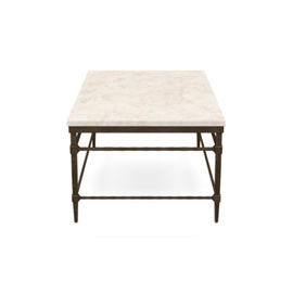 ভালো দাম Vintage Metal Frame Brushed Brass Small Modern Coffee Table With Crystal Stone Veneer Top অনলাইন