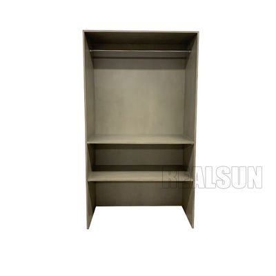 ভালো দাম Modern MDF Hotel Room Wardrobe Cabinet Wooden Design Closet Insert In Grey Tones অনলাইন