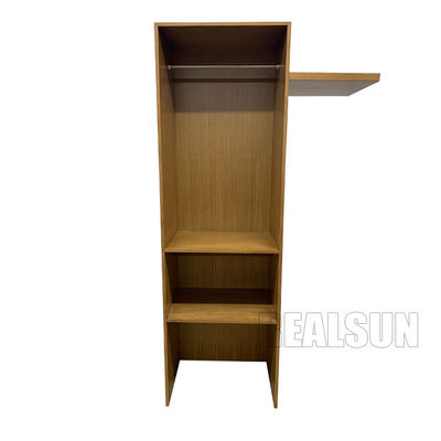 ভালো দাম Veneer Wooded Open Walking Closet Storage Wardrobe Closet Insert In Grey Tones অনলাইন