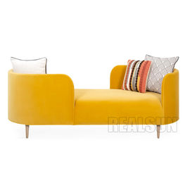 ভালো দাম Oslo Chaisesolid Sofa Home Wood Furniture With Solid And Yellow Color Velvet Fabric অনলাইন