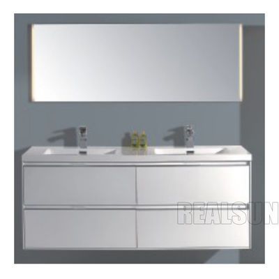 ভালো দাম 72 Mirror Modern Bathroom Vanity Cabinets Wall Mounted Moistureproof Double Sink অনলাইন