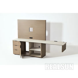 ভালো দাম HPL Console Table Streamline Unit Luxury Hotel Bedroom Furniture With Laminate Outlets And Usb অনলাইন