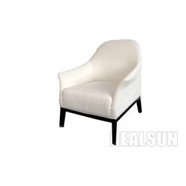 ভালো দাম Custom Lounge Chairs Single Seater Wooden Sofa Chair Black Solid Wood Leg With Linern Fabric অনলাইন