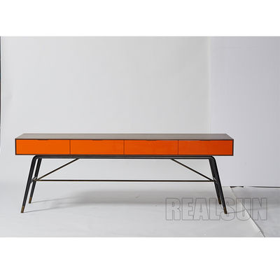 ভালো দাম Wooden Frame Hotel Writing Desk With Drawers And Black Powder Coated SS Frame অনলাইন
