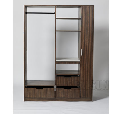 ভালো দাম 3 Drawers Hotel Room Wardrobe With Stainless Steel Rod And 2 Shelves Closet অনলাইন