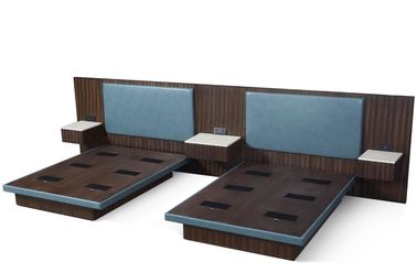 ভালো দাম 5 Star Hyatt Bed Luxury Hotel Bedroom Furniture With Zebra Wood Veneer And Power Outlet অনলাইন