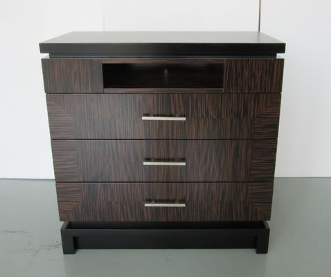 ভালো দাম JW Marriott Hotel 3 Drawer Modern Dresser Luxury Design Ebony Wood Veneer অনলাইন