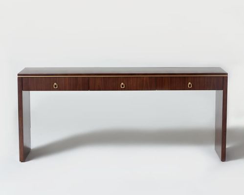 ভালো দাম Walnut Wood Veneer Writing Desk With Drawers For Modern Hotel Bedroom অনলাইন