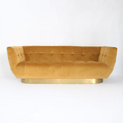 ভালো দাম Golden Velvet Button European Tufted Living Room Sofa অনলাইন