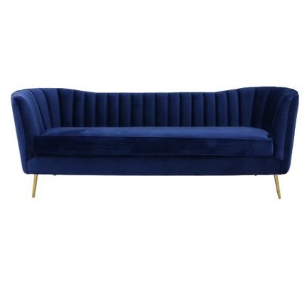 ভালো দাম Italian Style Velvet Living Room Fabric Sofas With Stainless Steel Legs অনলাইন