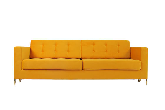 ভালো দাম Modern Living Room Velvet Fabric Sofa Couch 2240x960x820mm অনলাইন
