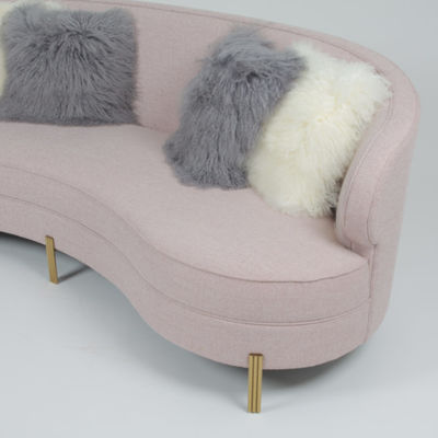 ভালো দাম Curve Modern Fabric Velvet Living Room 3 Seater Sofa অনলাইন
