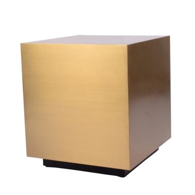 ভালো দাম Burnished Brass Black Steel Square Living Room Coffee Table 50x50x55cm অনলাইন