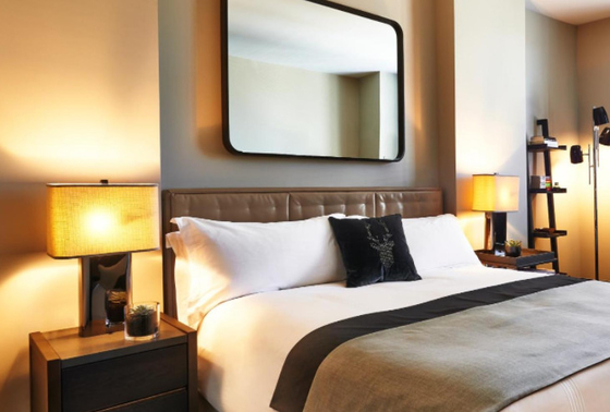 ভালো দাম Modern Luxury Hotel Bedroom Furniture No Folded Custom Made অনলাইন