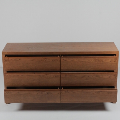 ভালো দাম Vintage Six Drawers Solid Walnut TV Stand Luxury Hotel Bedroom Furniture অনলাইন