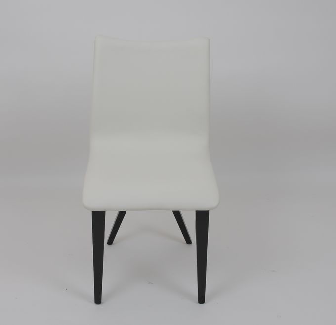 White Leather Fabric Furniture Dining Room Office Chairs Luxury Modern 3