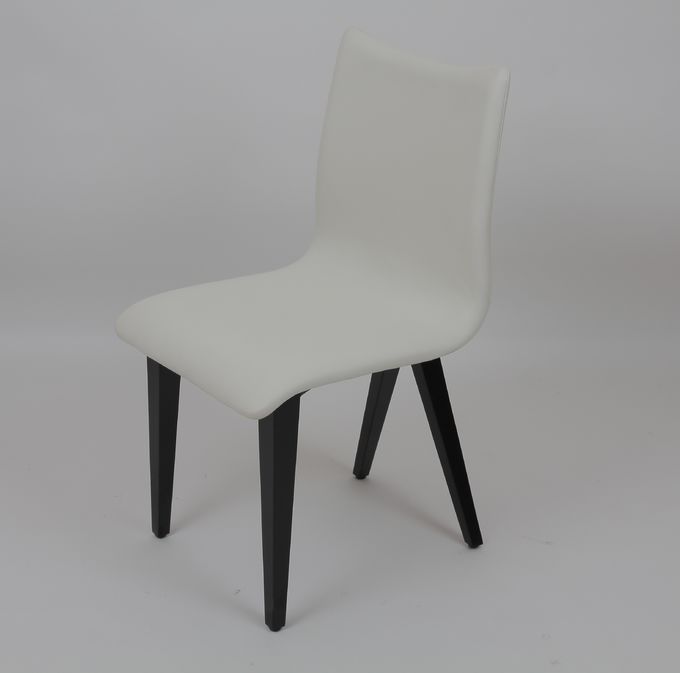 White Leather Fabric Furniture Dining Room Office Chairs Luxury Modern 2