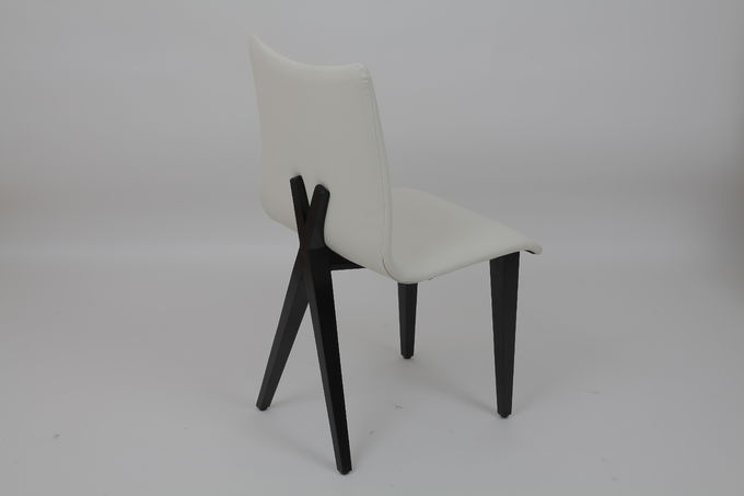 White Leather Fabric Furniture Dining Room Office Chairs Luxury Modern 0